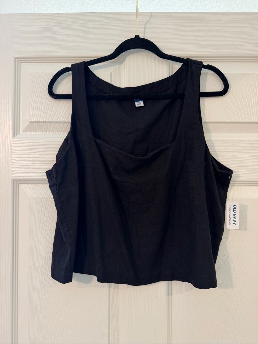 Old Navy Women’s Black Linen Tank Top